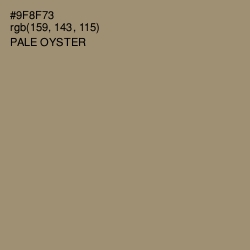 #9F8F73 - Pale Oyster Color Image
